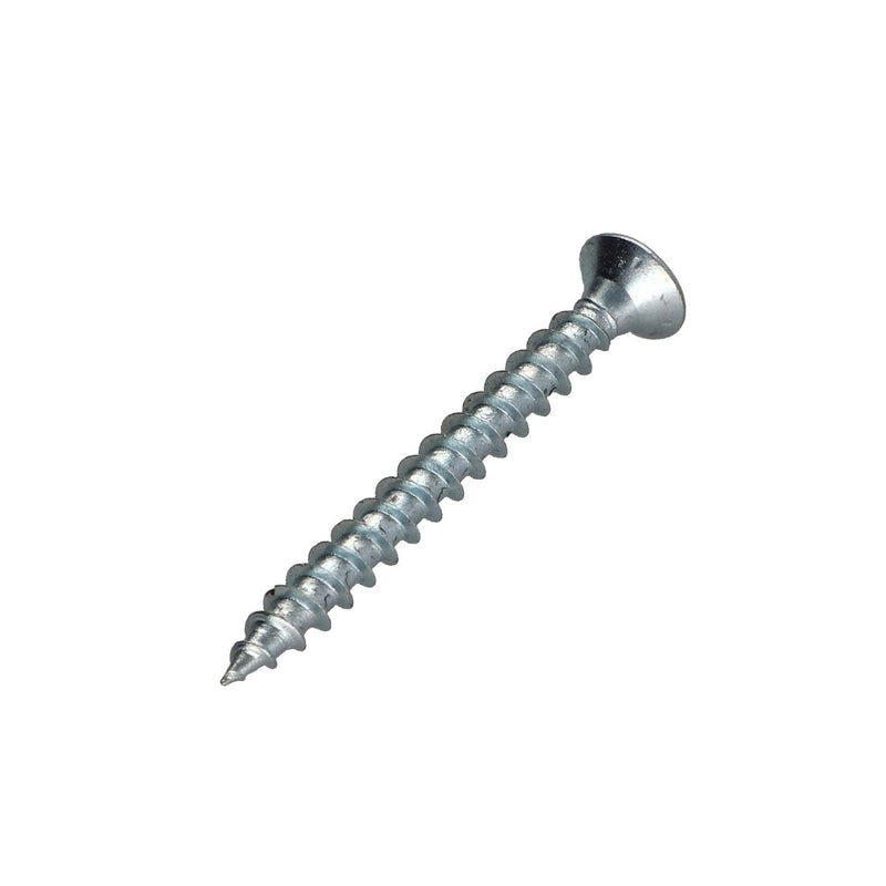 Lot de 6 vis bois agglo 4x35mm tête fraisée Pozi acier zingué pour fixation de pieds