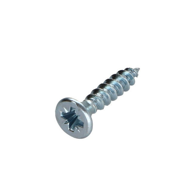 Lot de 4 vis bois aggloméré 4x15mm tête fraisée Pozi acier zingué pour charnière