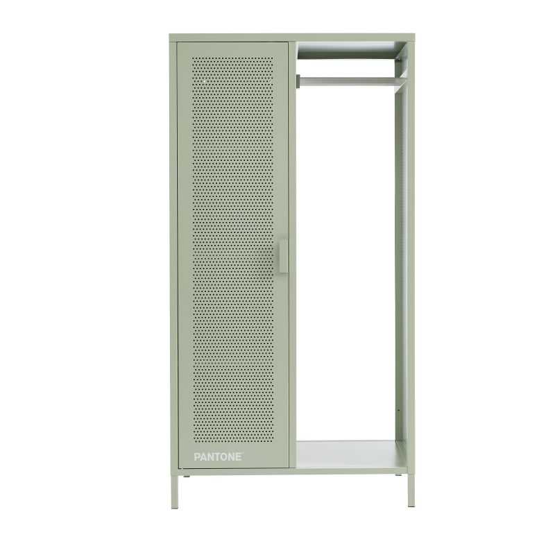 Vestiaire PANTONE métal vert amande avec penderie h145cm