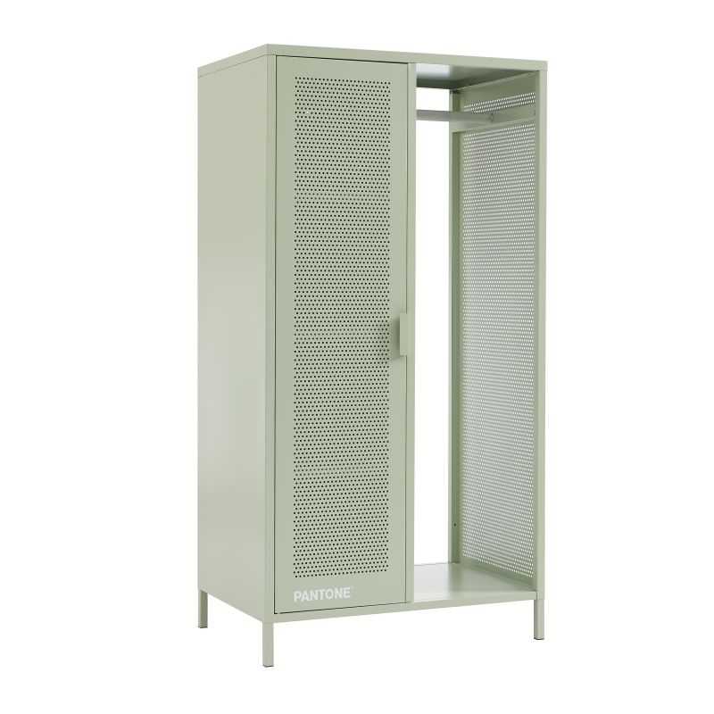 Vestiaire PANTONE métal vert amande avec penderie h145cm
