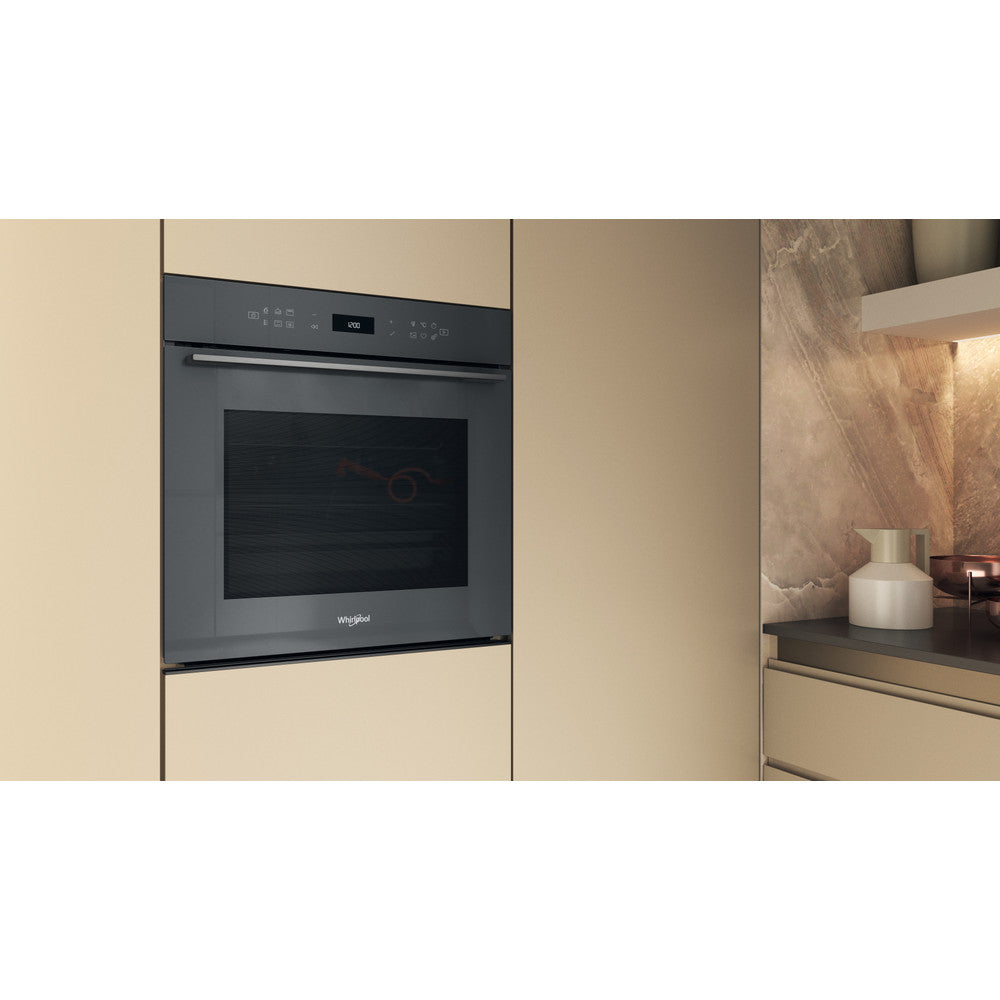 Four encastrable WHIRLPOOL WOI78FPT1SSGAF : Multifonction 73 L, 6ème Sens 7 programmes, AirFry et pyrolyse + hydrolyse